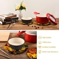 thumbnail image 6 of SKYSONIC Autumn Leaves Pumpkin Pot Holders Trivets, 2 Pcs Heat Resistant Trivets,Colorful Cotton Thread Weave Mats for Hot Pads Pans Pot Bowl Teapot for Kitchen Decor, 6 of 7