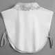 thumbnail image 3 of Cuello falso, cuello Peter Pan de encaje desmontable, cuello falso bordado, blusa de media camisa, cuello falso para mujeres, niñas, suéter, vestido, accesorio blanco, 3 of 3