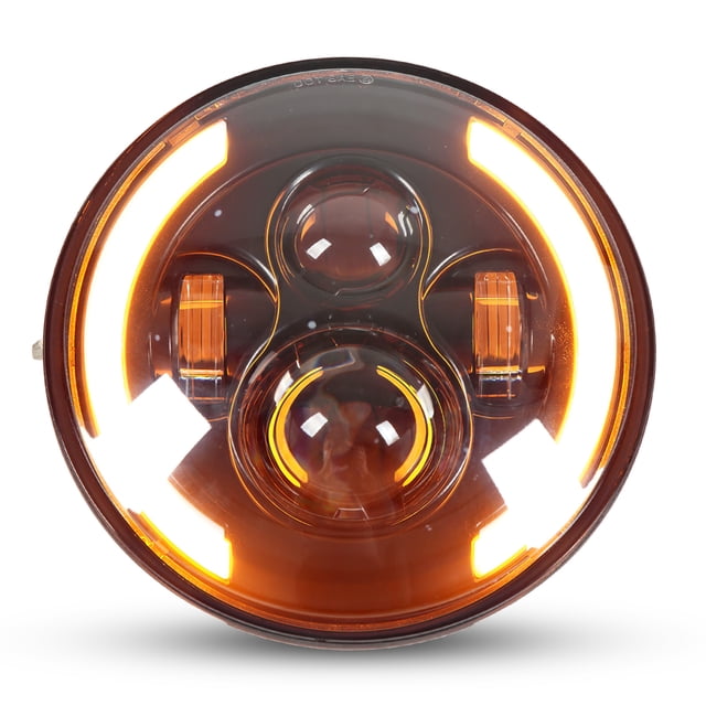 Faro LED Halo de 7 pulgadas, redondo, de dos colores, luz de circulación diurna, repuesto universal para Road Star VStar 650 Royal Star