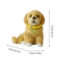 thumbnail image 3 of YOHAVEN Simulation Pet Dog Toy, Realistic Barking Puppy with Faux Fur and Sound, Collectible Plush Figurine for Home Office Shelf Decorations Holiday Gift for Dog Lovers, 3 of 6