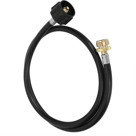 Qiilu 1.2m Hose Propane Gas Hose Tank Adapter Converter Pipe for Camping Stove BBQ Grill,Propane Hose, BBQ Propane Hose