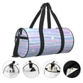 thumbnail image 3 of Pofeuu Striped Gradient Print Travel Duffel Bag,Sports Tote Gym Bag,Shoulder Weekender Overnight Bag for Women Gym Bag, 3 of 6
