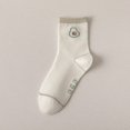 thumbnail image 3 of 5Pairs Womens Crew Socks Casual Cotton Cute Socks Fun Novelty Girl Thin Dress Floral Ankle Socks, 3 of 5