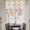 thumbnail image 3 of Spring Easter Tie Up Curtains for Windows, Adjustable Balloon Window Shades, Green Pink Yellow Eggs Floral Botanical Kitchen Window Treatments Adjustable Roll Up Curtain for Basement/Nursery 52"x45", 3 of 8