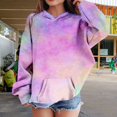 thumbnail image 2 of Mercatoo Cute Tie Dye Cotton Hoodies for Teen Girls Fleece Warm Pullover Hoodie Long Sleeve Trendy Gradient Color Sweatshirts, 2 of 7