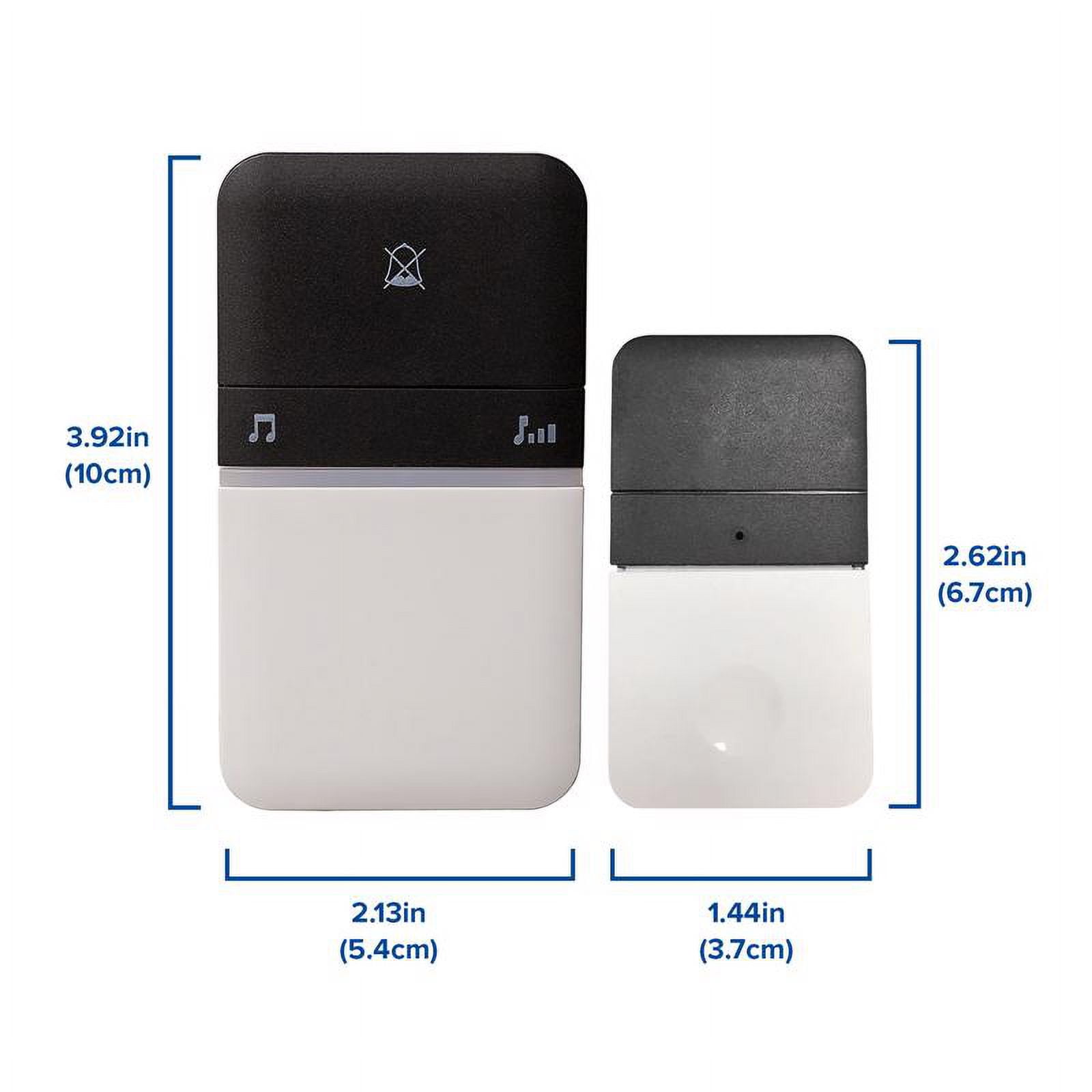 Open Box Heath Zenith Piezo Black/White Plastic Wireless Door Chime Bell