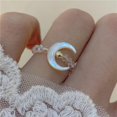 thumbnail image 4 of Open Moon Shaped Jewelry Simple Adjustable Stylish Novelty Gifts Trendy for, 4 of 7