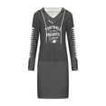 thumbnail image 4 of Buigttklop Rugby Print Hoodie Sweatshirt Dresses for Women 2024 Casual Long Sleeve V Neck Solid Midi Dress with Pockets Fall One Piece Dress, 4 of 6