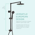 thumbnail image 4 of Fennocasa Polaris 3 Rain Shower System, 8” Rainfall Shower Head and Handheld Shower Combo, includes 3-Setting Handheld Spray,60” Hose (1.8 GPM Oil Rubbed Bronze), 4 of 8