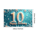 thumbnail image 3 of Colorful Design Happy Birthday Banner Snowflake Pattern Decorative Theme for Kids Party Celebration Winter Decoration, 3 of 7