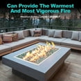 thumbnail image 3 of Haosegd 48 * 14 inch Rectangular Fire Pit Pan Kit, for Indoor or Outdoor Large Built-in Fire Table. Stainless Steel Drop-in Fire Pit Pan with H-Shaped Burner, Spark Ignition Kit 185000BUT, 3 of 4