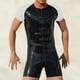 thumbnail image 4 of Traje de baño de una pieza con cremallera deportiva para hombre hecho a mano de látex para fitness, 4 of 4