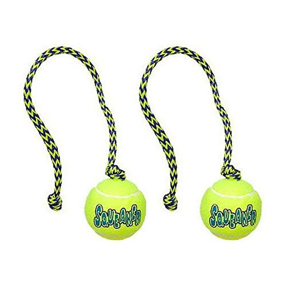 Dog Toys Squeaker Tennis Ball with Rope Floating Fetch Retriever Tugs