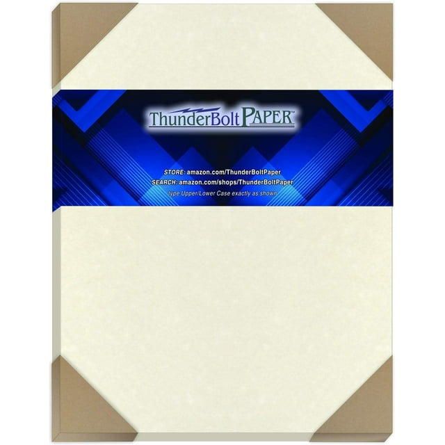 50 Old White Parchment 65lb Cover Weight Paper 8" X 10" (8X10 Inches) Photo|Picture-Frame Size - Printable Old Parchment Semblance