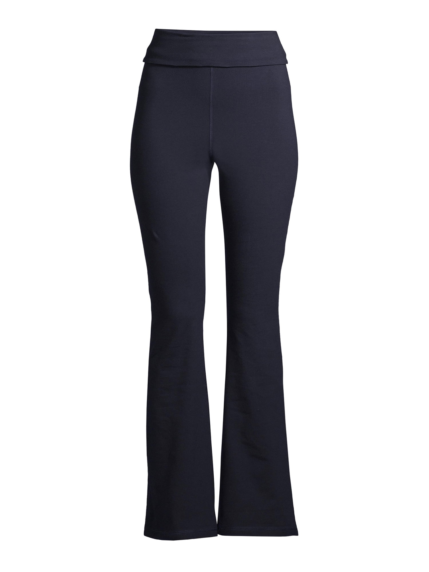 Athletic Works Women's Flare Yoga Pant with Fold over Waistband