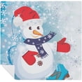 thumbnail image 6 of Cloth Napkins Merry Christmas Snowman Soft Comfortable Napkins 6 Pack for Family Dinners Weddings Cocktail Kitchen Banquet Decorative Washcloths, 6 of 6