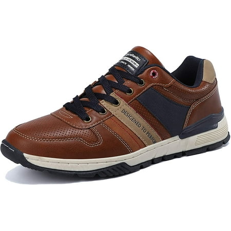 

Arrigo Bello Men s Casual Court Sneakers Fashion Walking Shoes Brown Size 11.5