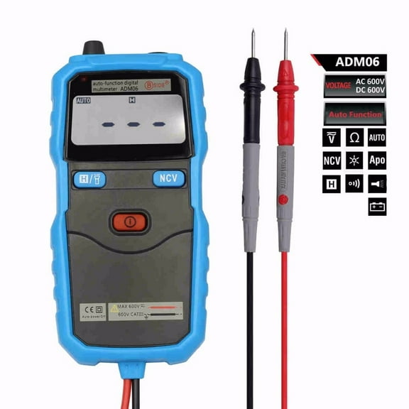 ADM06 Auto Function Mini Pocket Digital Multimeter DC AC Voltage NCV Continuity Test With Backlight And Work Light