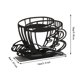 thumbnail image 4 of Servilletero negro, servilletero de metal, estante para guardar papel de mesa, diseño de tazas de café, para comedor, sala de estar, bar, decoración de cocina, 4 of 4