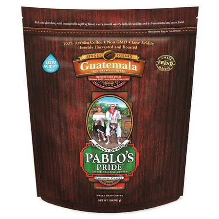 Guatemala Gourmet Coffee, Whole Bean, (2 lb.) - By Pablo's Pride, Full body medium dark