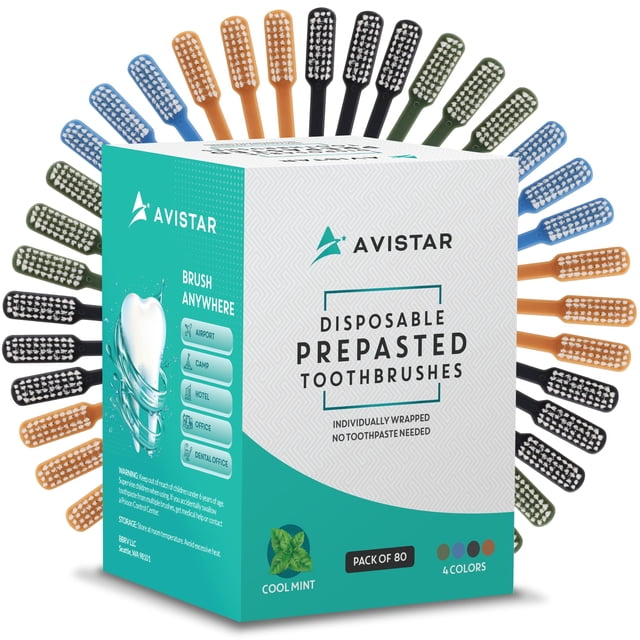 Cepillo de dientes desechable Avistar 80 envuelto individualmente