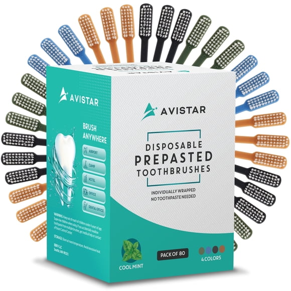 Cepillo de dientes desechable Avistar 80 envuelto individualmente