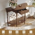 thumbnail image 5 of HLR 40" Mid Century Console Table with Drawer, Assembled Entryway Table with Storage for Hallway, Brown, 5 of 9