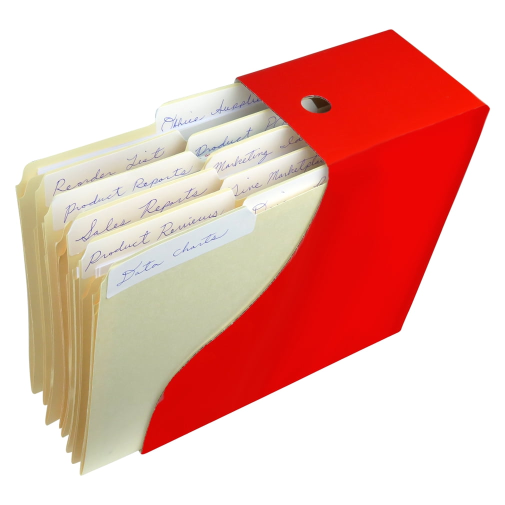 Evelots Magazine File Holder Storage Organizer W/ Labels, Multicolored, 1 or 2 Sets of 6