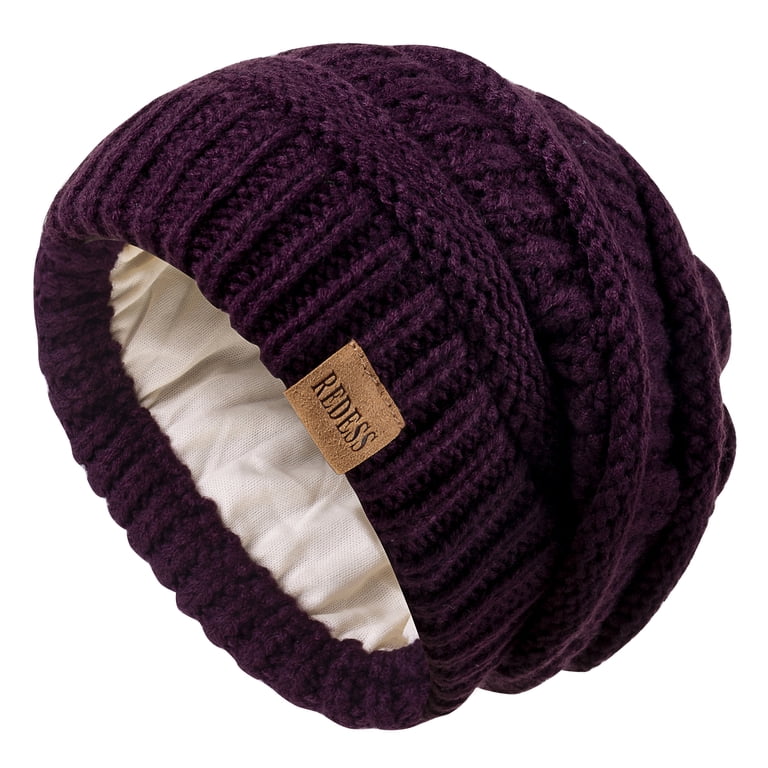 Women REDESS Slouchy Beanie Chunky Soft Oversized Cable Knit Cap REDESS Slouchy Beanie Hat for Women Winter Warm Chunky Soft  main image 2
