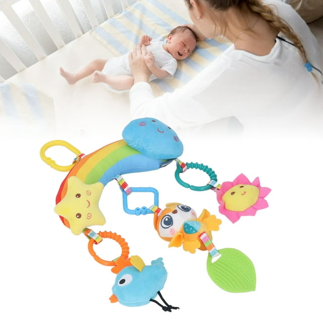 Hanging Rattle Baby Toys, Safe Material Plush Animal Colorful Car Toys, For Baby Bedside Bell
