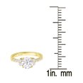 thumbnail image 3 of Yellow Gold with Moissanite and Genuine White Diamond Engagement Ring, 3 of 3