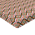 thumbnail image 2 of Ethnic Fitted Sheet, Checkered Folk Pattern with Vibrant Colored Flowers Mexican Culture Themed Print, Decorative Soft Bedding All-round Elastic Pocket, California King, Multicolor, by Ambesonne, 2 of 3