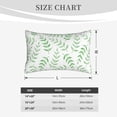 thumbnail image 6 of YFYANG Super Soft Rectangular Plush Cushion Cover (Without Pillow Insert), Leaves Pattern Texture Comfort and Non-Pilling Hidden Zip Bedroom Sofa Pillowcases, 16"x24", 6 of 9