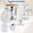 thumbnail image 4 of Ensemble de Réchaud à Soupe de 7 Qt, Réchaud Rond en Acier Inoxydable avec Marmite, Couvercles à Encoche et Porte-Carburant, Réchaud Alimentaire Commercial pour Buffets, Événements et Service de Fête, 4 of 7