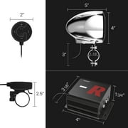 GoHawk TN4-R 4 Waterproof Motorcycle Bluetooth Speakers Stereo Amplifier Audio System Harley Touring Cruiser ATV 4-Wheeler FM Radio Chrome