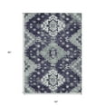 thumbnail image 3 of 5' X 8' Purple Eggplant And Sage Medallion Washable Indoor Outdoor Area Rug, 3 of 5