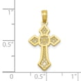 thumbnail image 3 of FB Jewels 10K Yellow Gold Gold Polished Cross with Lace Center and Arrow Tips Pendant, 3 of 3