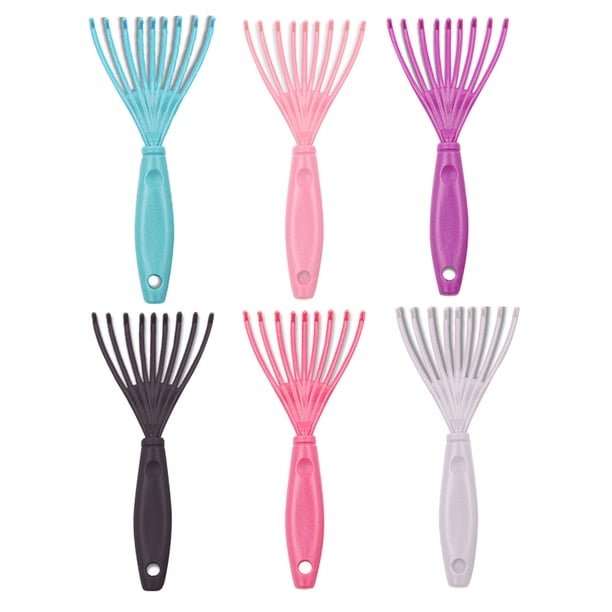Limpiador de cepillo de pelo de 8 piezas, removedor de cepillo de limpieza de peine de pelo para mujer, herramientas para salón en casa (color aleatorio)