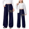 thumbnail image 2 of oqasdz Girls Printed Jogger Sweatpants with Drawstring Waist for Sports Athletic Schoolwear Durable Fit Casual Dailywear, 2 of 4