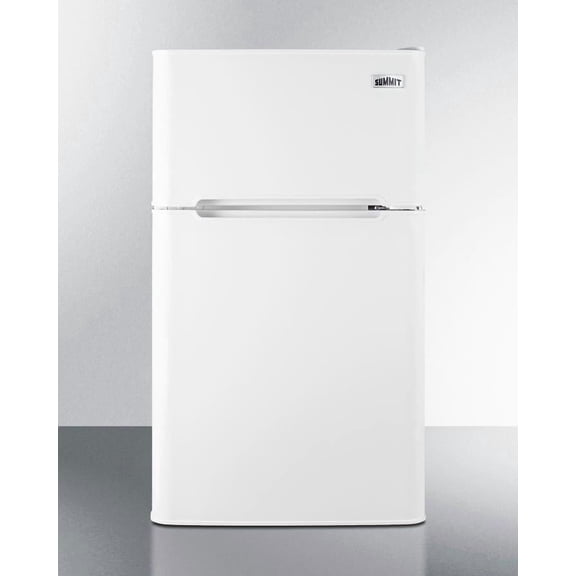 Summit Appliance CP34W 33.38 x 19 x 19.75 in. Compact Energy Star Listed 2-Door Refrigerator-Freezer, White