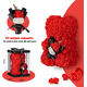 thumbnail image 2 of Flores Artificial Oso De Rosa Regalos Decorativas Para Mujer Xtellar rojo, 2 of 2