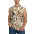 thumbnail image 3 of Uemuo Floral Paisley Pattern Men's Sleeveless T-Shirt,Muscle Athletic Tank Top, Moisture-wicking Quick-dry Breathable Classic Tee Top for Gym Run Outdoor Sports-3X-Large, 3 of 8