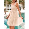 thumbnail image 3 of Vestido PRETTYGARDEN Mujer 2025 Mini de Tul de Verano Color Albaricoque, 3 of 8