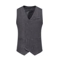 thumbnail image 1 of Men's Retro Double Breasted Vest Fashion Suit Vest, 1 of 3