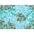 thumbnail image 1 of Ahgly Company Indoor Rectangle Patterned Tron Blue Area Rugs, 7' x 10', 1 of 6