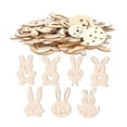 thumbnail image 3 of 70 recortes de madera de de Pascua, sin terminar, sin pintar, para colgar, etiquetas de madera, para regalos navideños., 3 of 9