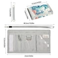 thumbnail image 3 of JIALIOU Nylon Trifold Card Wallet with ID Window Zipper Pocket for Men Women Teen Cute Seahorse and Seaweed, 3 of 7