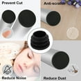 thumbnail image 4 of Unique Bargains 4 Pcs Antislip Plastic Round 25mm x 15mm Chair Foot Cover Table Furniture Leg Protector Black, 4 of 4