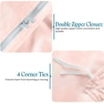 thumbnail image 5 of 600 Thread Count Egyptian Cotton 3-Piece Pinch Pleated Duvet Cover Set with Zipper Closure - Cal-King Size ( 98" x 104" ) Inches, (Baby Pink), 5 of 5