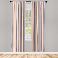 thumbnail image 2 of Ambesonne Abstract 4-Panel Curtains, Vertical Pattern Stripes, 56"x84", Pale Rust and Multicolor, 2 of 4